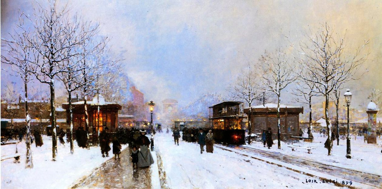 Porte Maillot im Winter, Paris von Luigi Loir