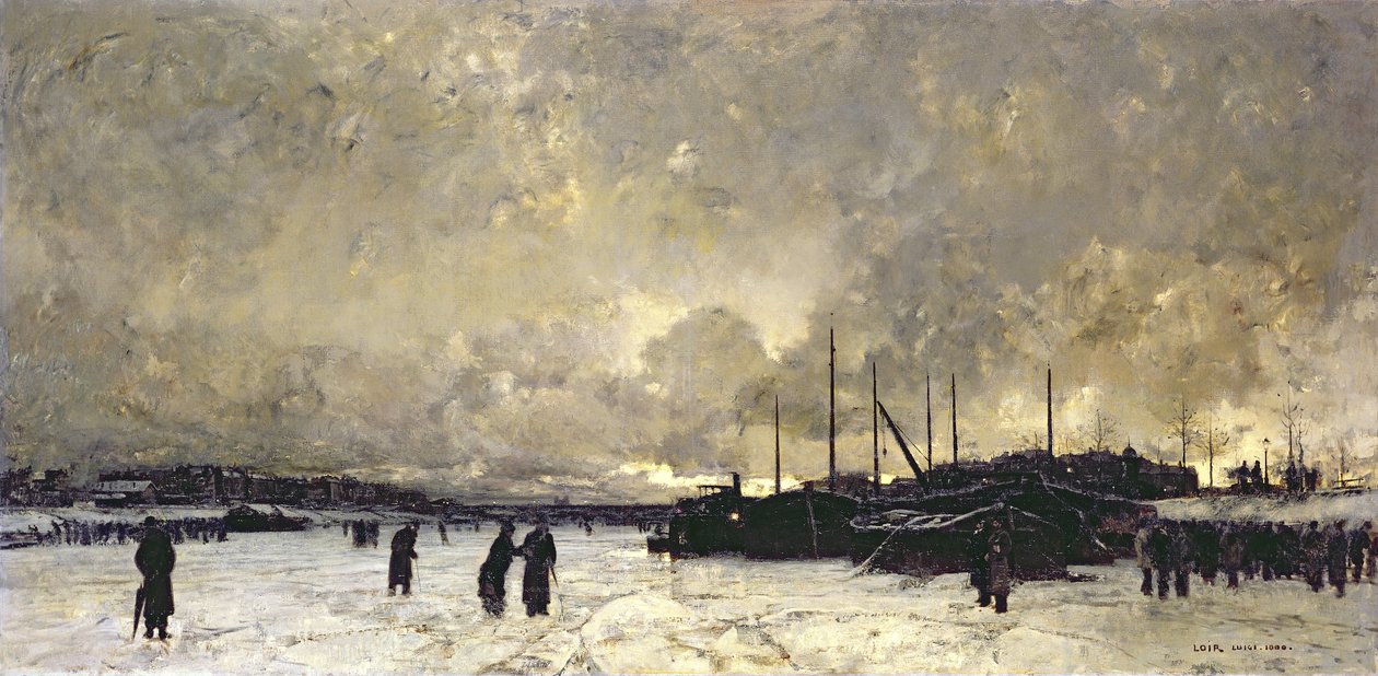 Die Seine im Dezember, 1879 von Luigi Loir