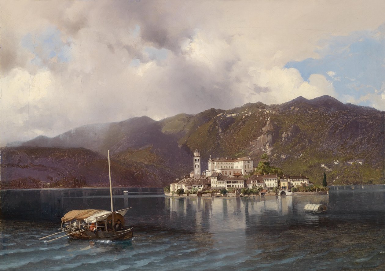 Blick auf Isola San Giulio im Ortasee/Piemont von Luigi Riccardi