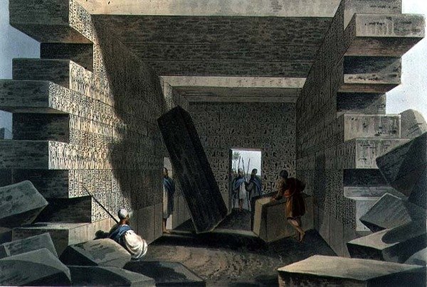 Innenraum des Tempels von Jupiter Ammon, Tafel 71 aus 