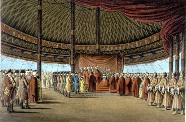 Das Lager bei Daud-Pascia, Rumänien, Tafel II, veröffentlicht von William Watts von Luigi (after) Mayer