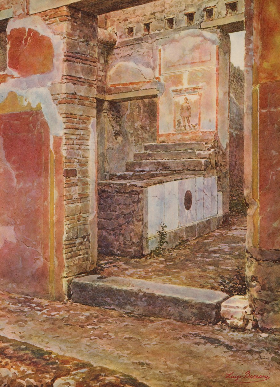 Pompeji: Vicolo del Gallo, Thermopolion und Caupona von Luigi Bazzani