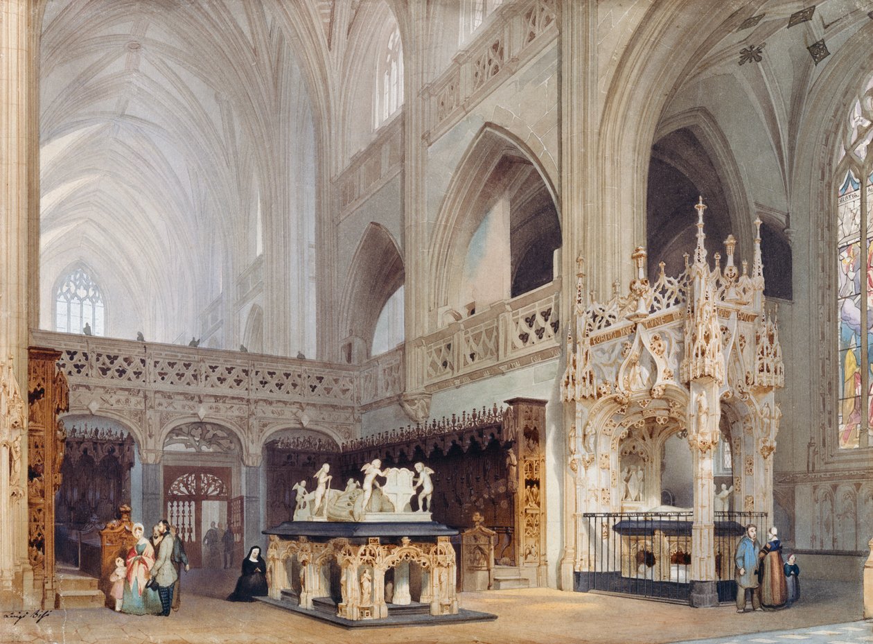 Innenraum der Kirche von Brou in Bourg-en-Bresse von Luigi Bisi