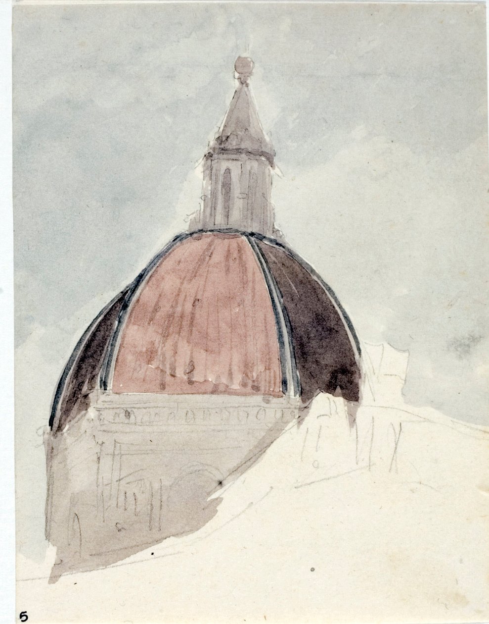 Kuppel der Kirche Santa Maria del Fiore, Florenz (Aquarell) von Luigi Garibbo