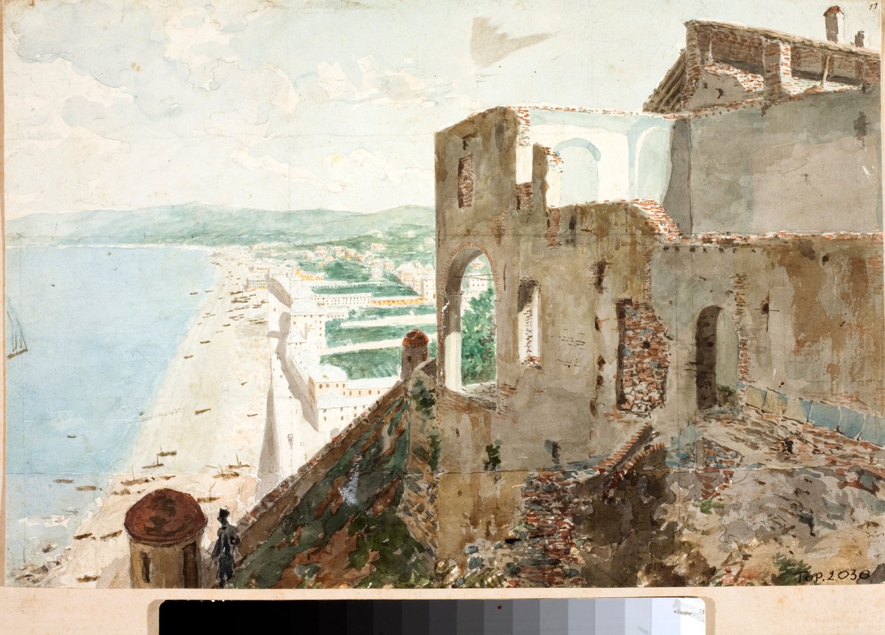 Blick über den Stadtteil Sampierdarena in Genua von Luigi Garibbo