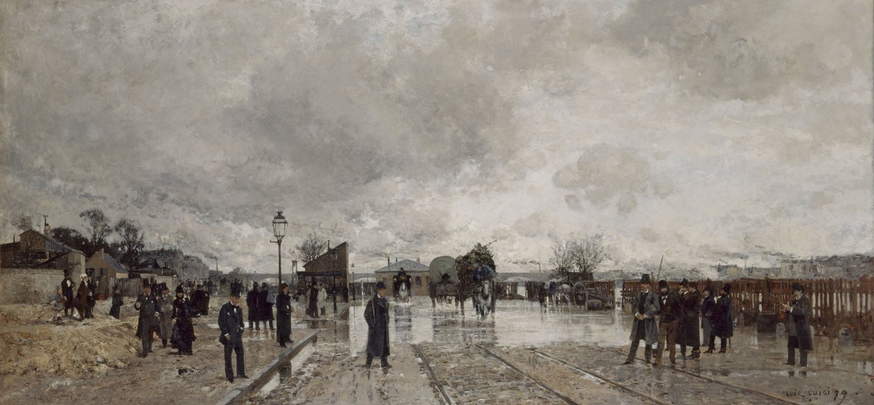 Eine Ecke von Bercy während der Flut von Luigi Loir