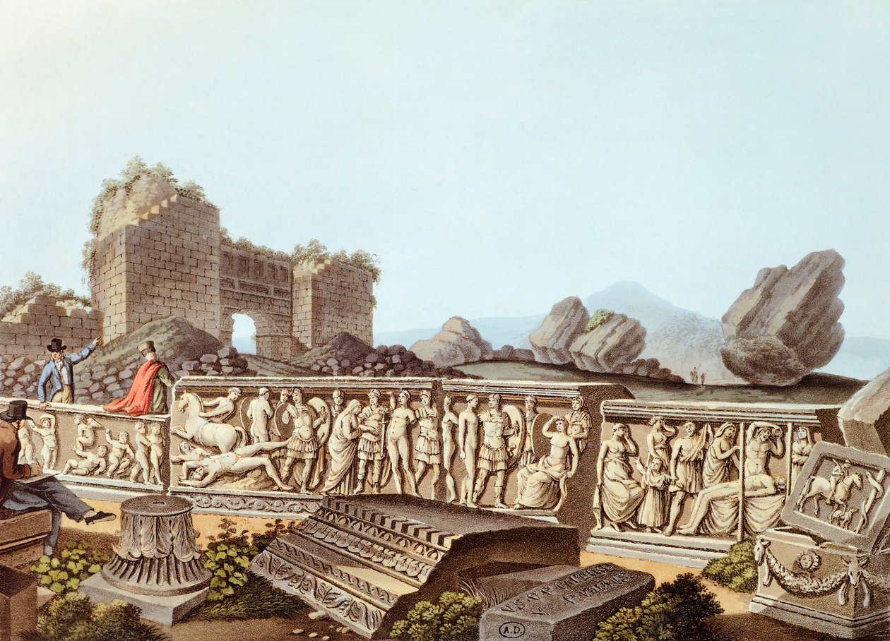 Die Ruinen von Ephesus in der Türkei, Illustration von Luigi Mayer von Luigi Mayer