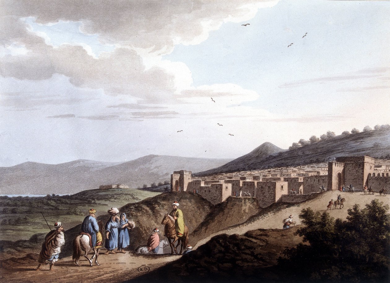 Ansicht der Stadt Bethlehem. In „Ansicht der osmanischen Herrschaft in Europa in Asien und anderen Mittelmeerinseln“. Nach Originalzeichnungen von Luigi Mayer, London von Luigi Mayer