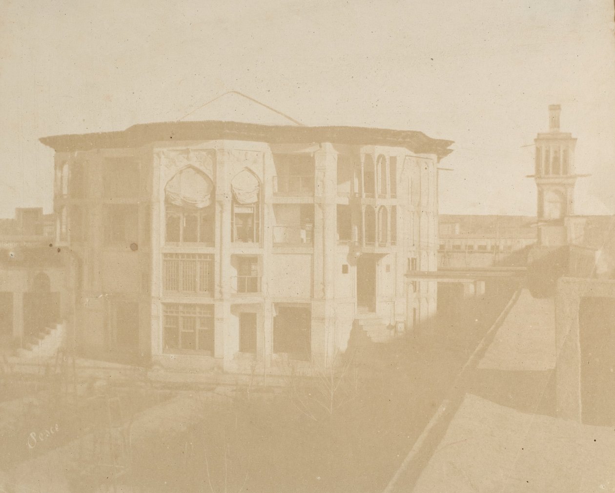 Teheran. Haus des Premierministers Nezanneh, 1858 von Luigi Pesce