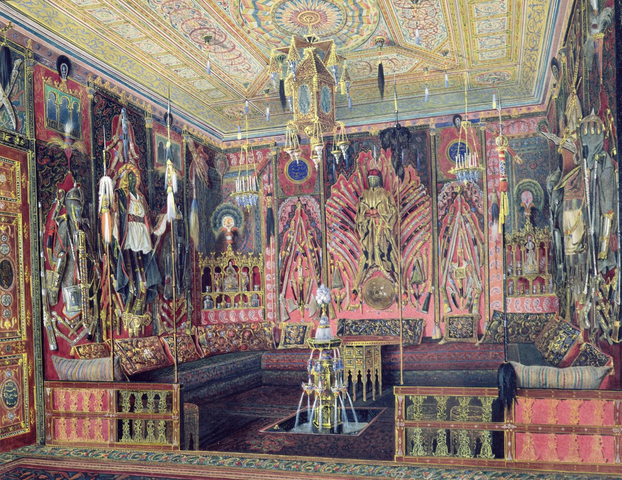 Die arabische Halle im Katharinenpalast in Zarskoje Selo, ca. 1850 von Luigi Premazzi