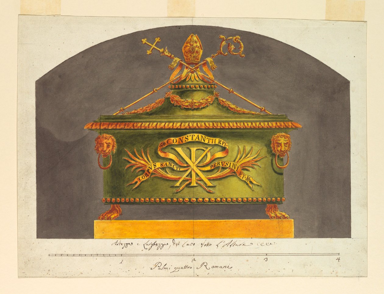 Sarkophag für die Reliquie, ca. 1825 von Luigi Righetti