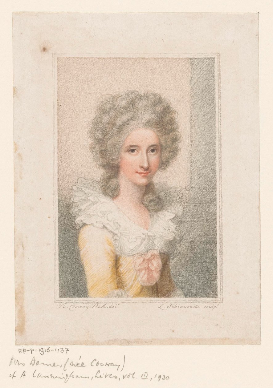 Porträt des Bildhauers Anne Seymour Damer von Luigi Schiavonetti