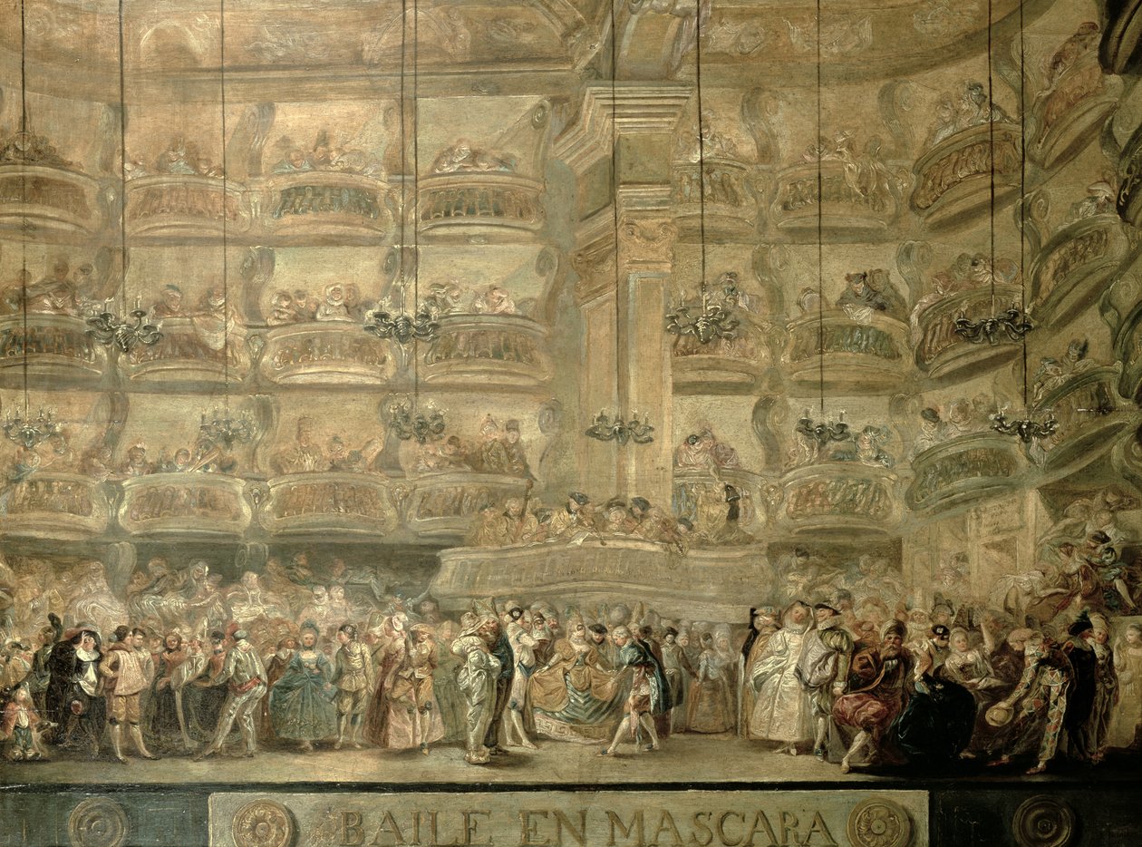 Der Maskenball, ca.1767 von Luis Paret y Alcazar
