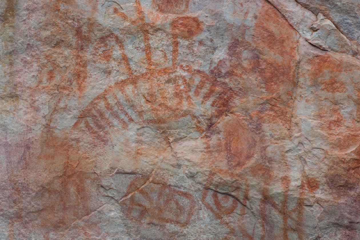 Piktografie, Faical, San Ignacio, Cajamarca, Peru, 2015 von Luis Rosendo.