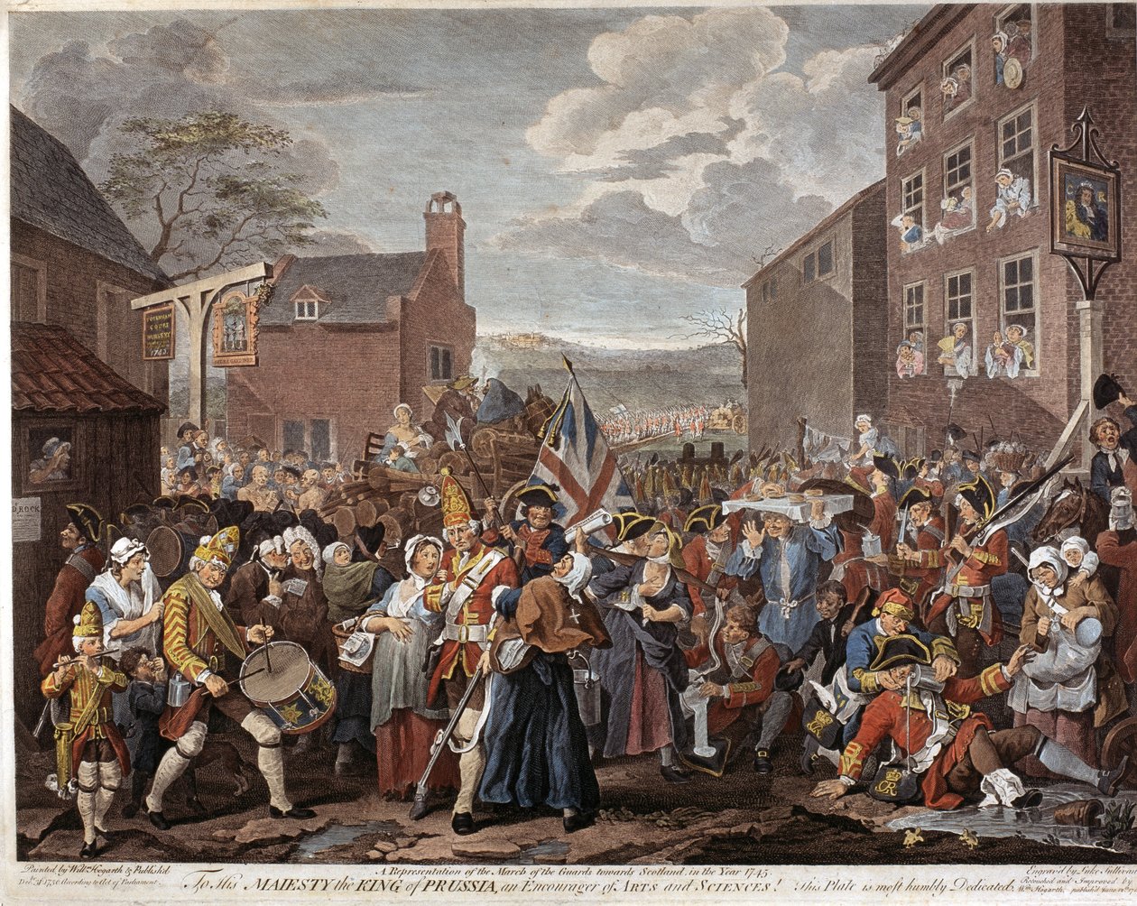 Der Marsch der Wachen nach Schottland im Jahr 1745 von Luke Sullivan