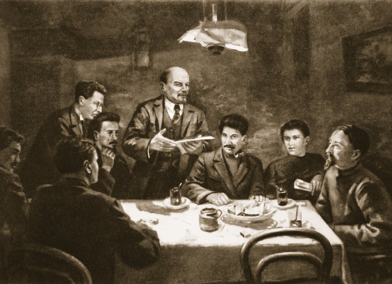 Sitzung des Zentralkomitees der Bolschewistischen Partei, 23. Oktober 1917 von Lupov (attr. to)