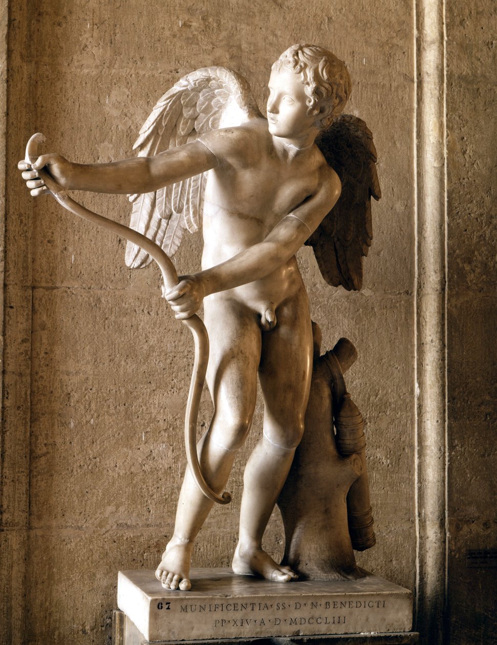 Eros (Amor) mit dem Bogen (1753) Replik des Eros von Thespies von Lysipp von Lysippos (attributed to)