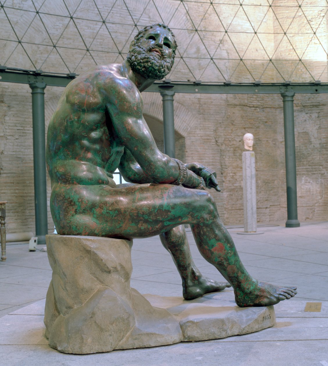 Boxer von Thermon, hellenistische Bronzestatue, ca. 1. Jahrhundert n. Chr. von Lysippos