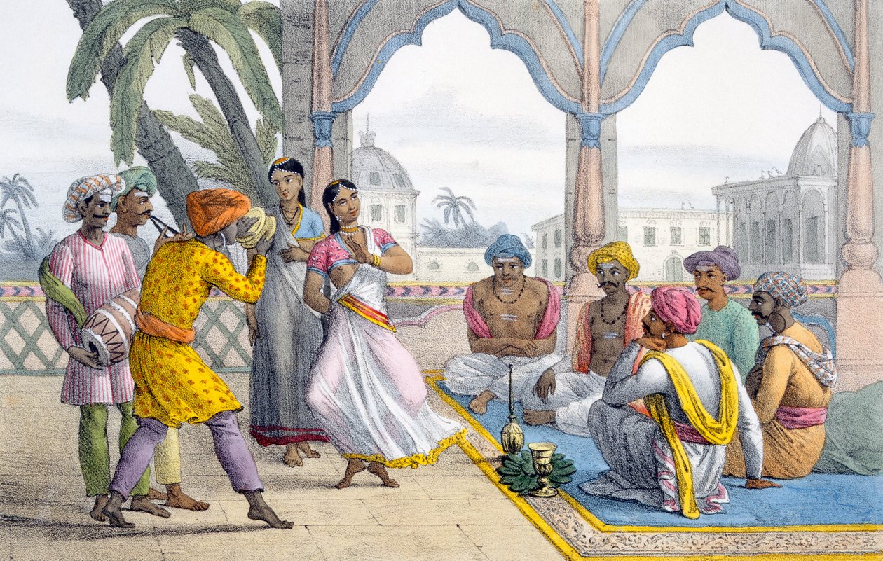 Tanzende Bajaderen, 1827-35 von M.E. Burnouf