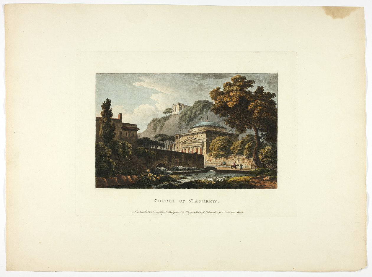 Kirche St. Andreas, Tafel achtzehn aus den Ruinen von Rom von M. Dubourg