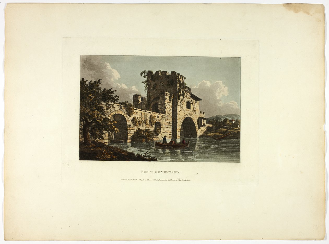 Ponte Nomentano, Tafel siebenundzwanzig aus Ruinen von Rom von M. Dubourg