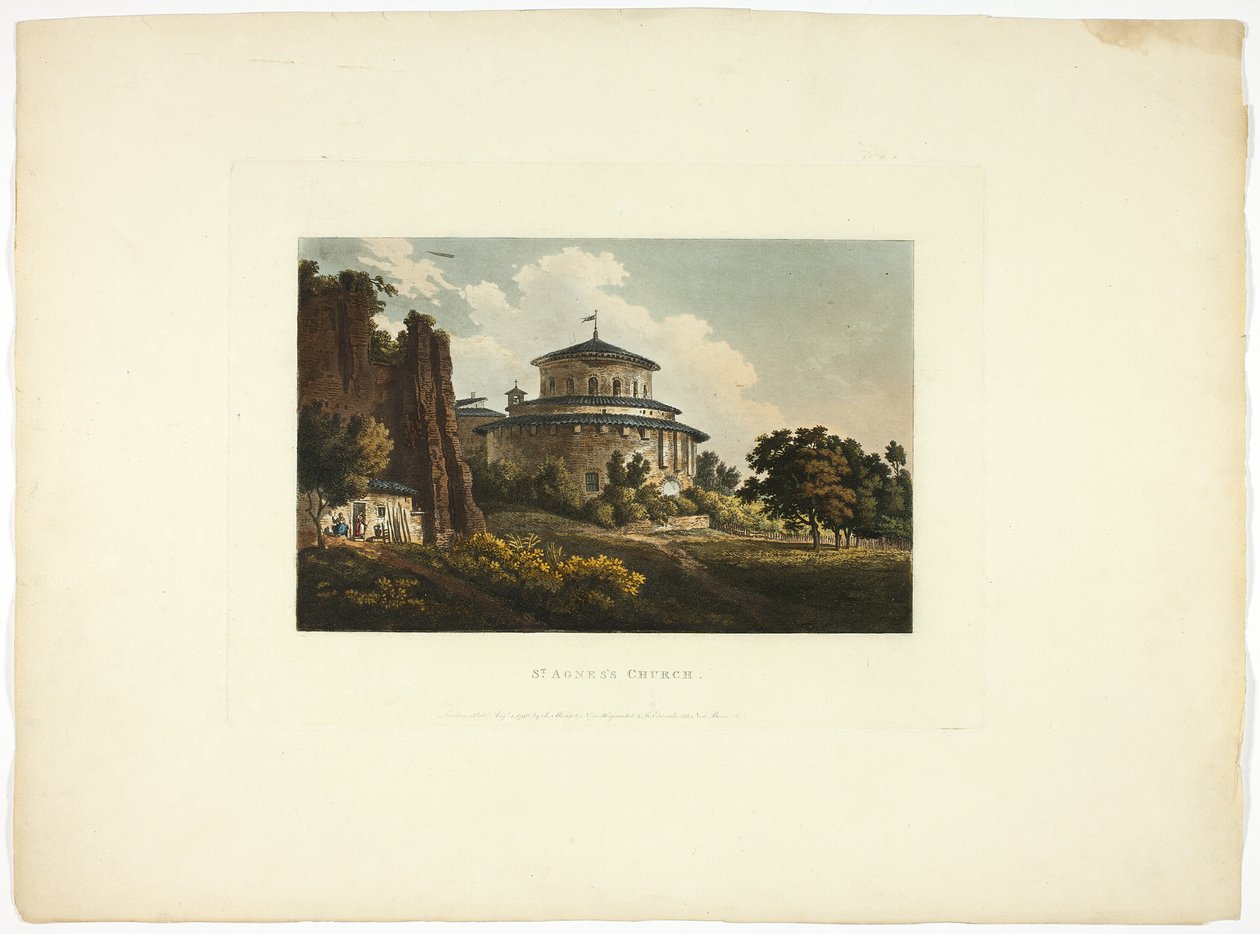 St. Agnes Kirche, Tafel acht aus den Ruinen von Rom von M. Dubourg