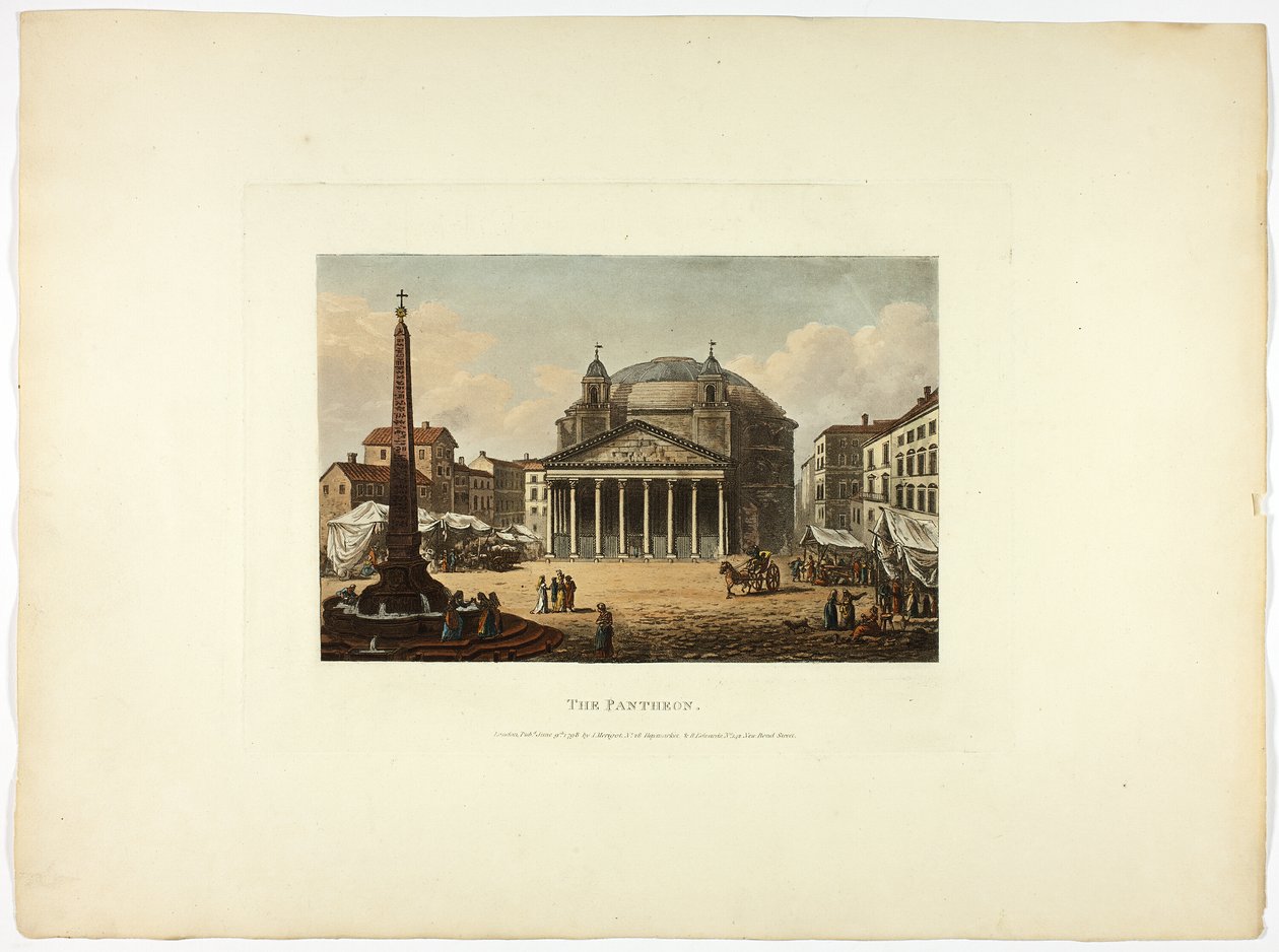 Das Pantheon, Platte sechsundzwanzig aus den Ruinen von Rom von M. Dubourg