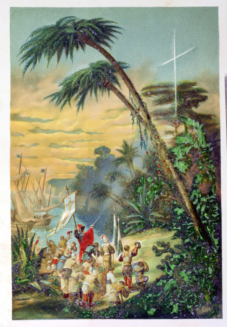 Die Entdeckung der Neuen Welt durch Christoph Kolumbus (1451-1506) 1892 von M. Houssot
