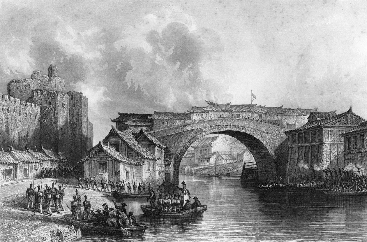Westtor von Ching-keang-foo Zhenjiang, China, 21. Juli 1842 ca. 1857 von M. J. Starling