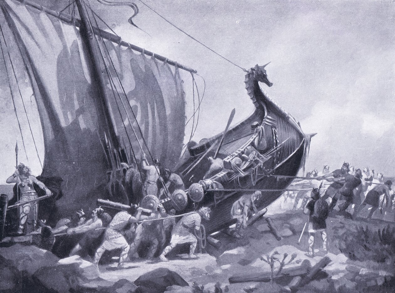 Magnus segelt um das Mull of Cantyre AD1098, 1920er Jahre von M. Mackinlay