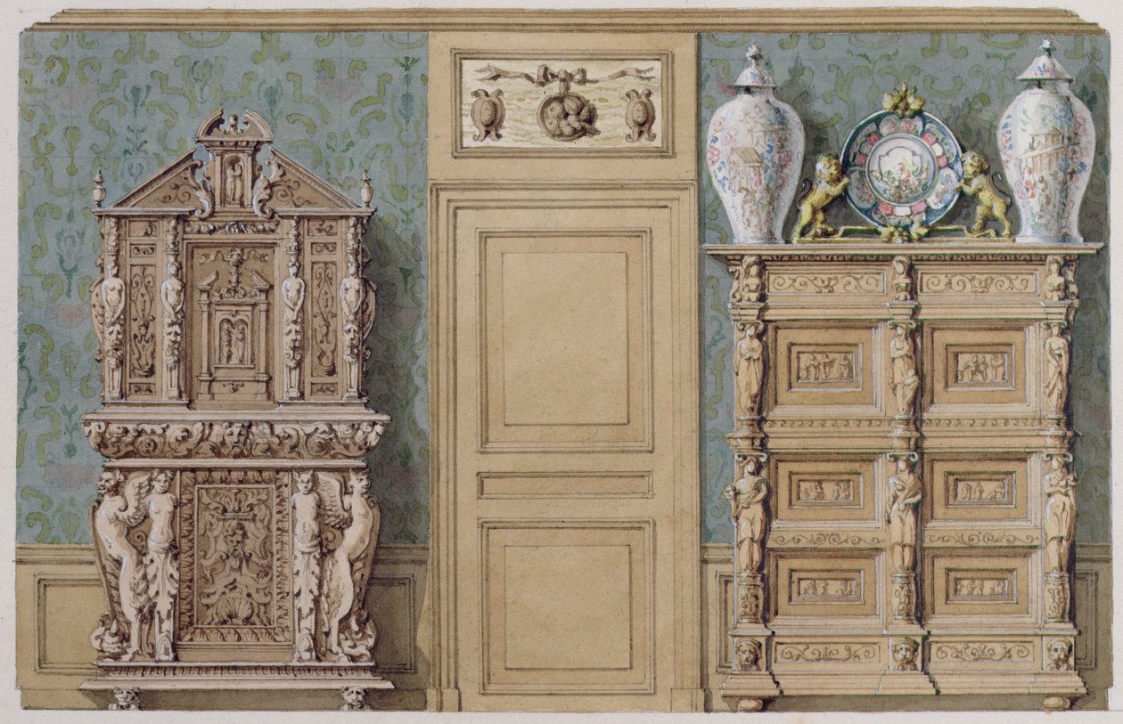 Möbel im Speisesaal in der Rue Fortunee, Haus von Balzac 1847 gekauft von M. Santi