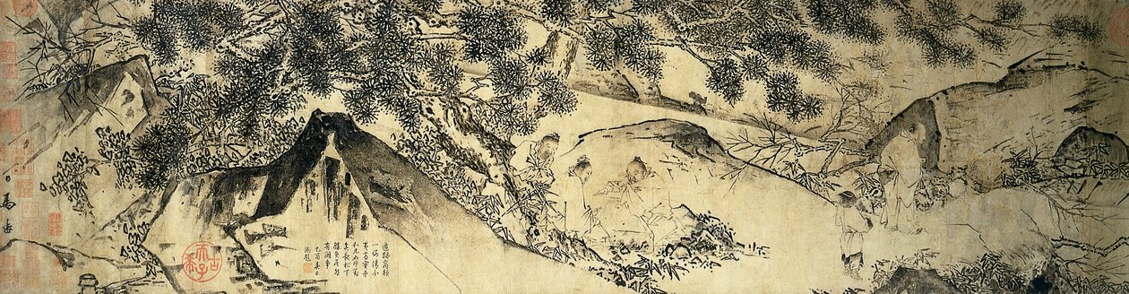 Handrolle - Die vier Weisen von Shangshan von Ma Yüan