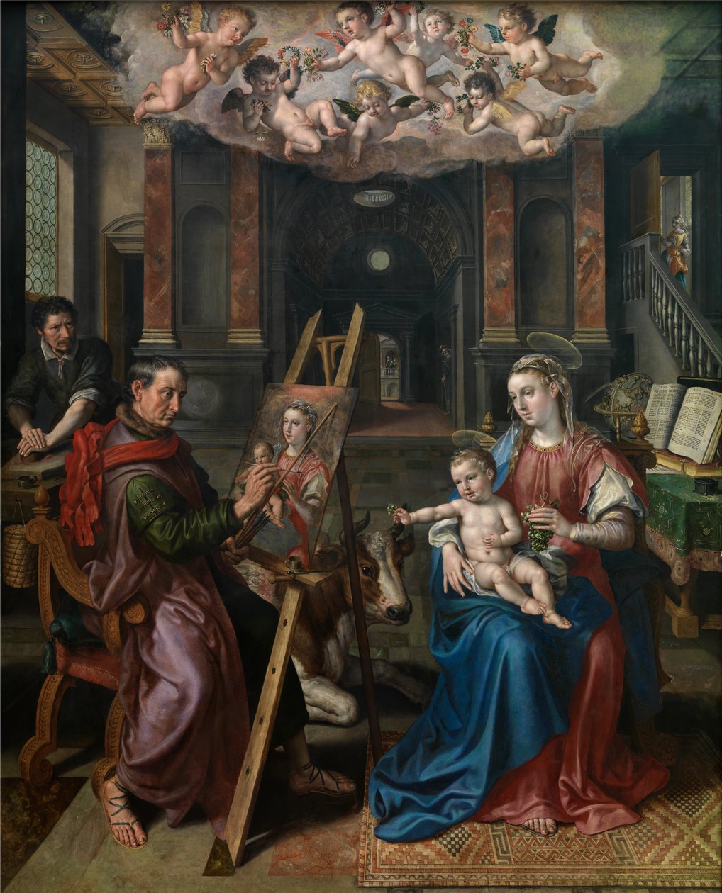 Der heilige Lukas malt die Jungfrau von Maarten de Vos