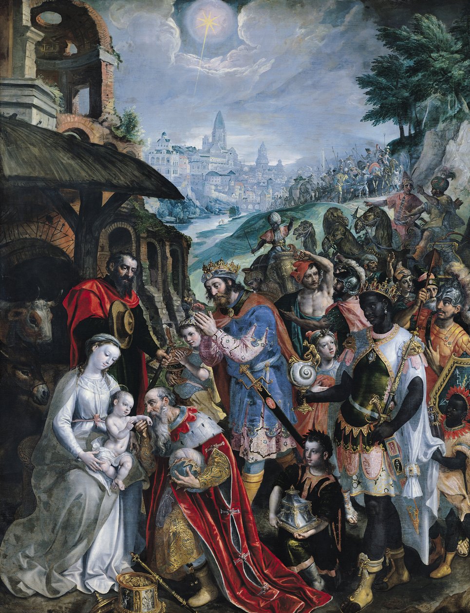 Die Anbetung der Könige von Maarten de Vos