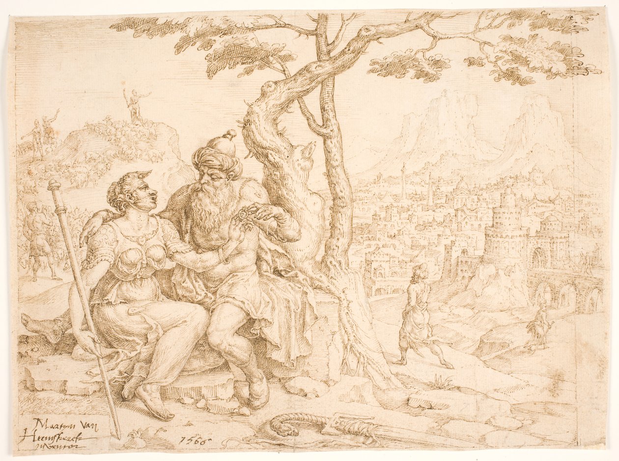 Juda und Tamar von Maarten van Heemskerck