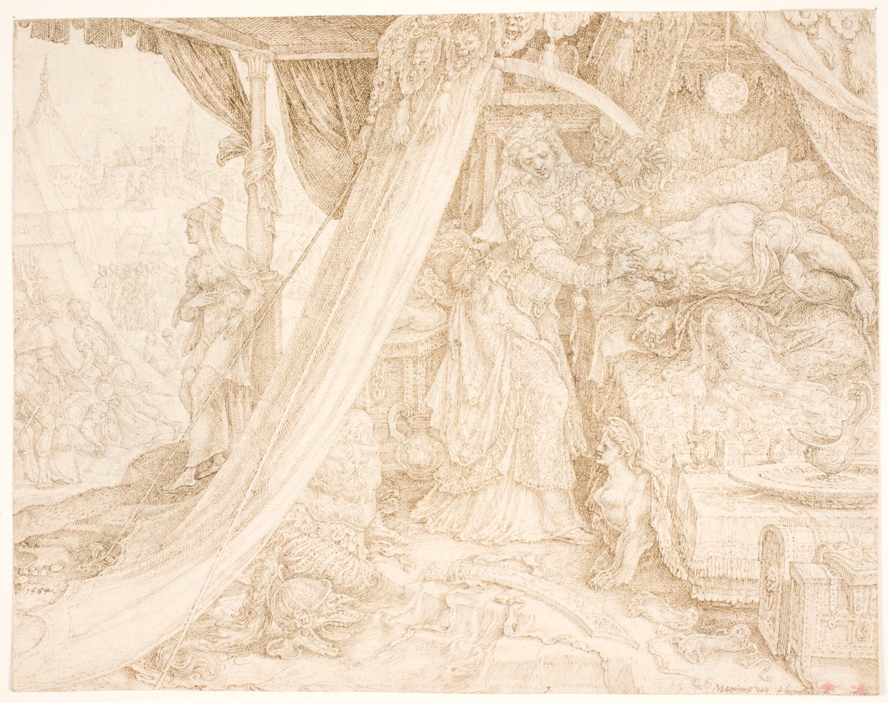 Judith schneidet Holofernes den Kopf ab von Maarten van Heemskerck
