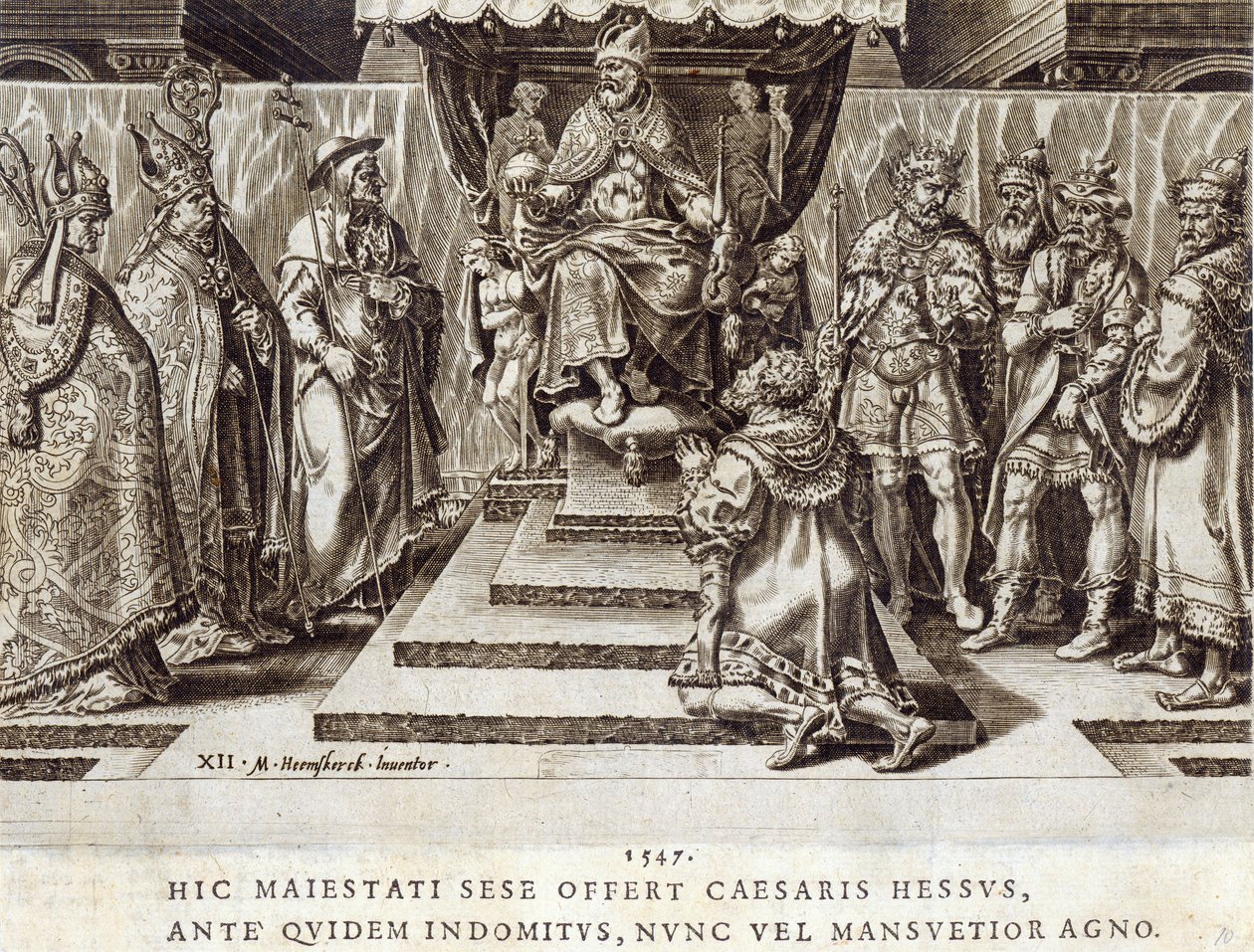 Die Unterwerfung von Philipp, Landgraf von Hessen im Jahr 1547, Platte 12 aus 