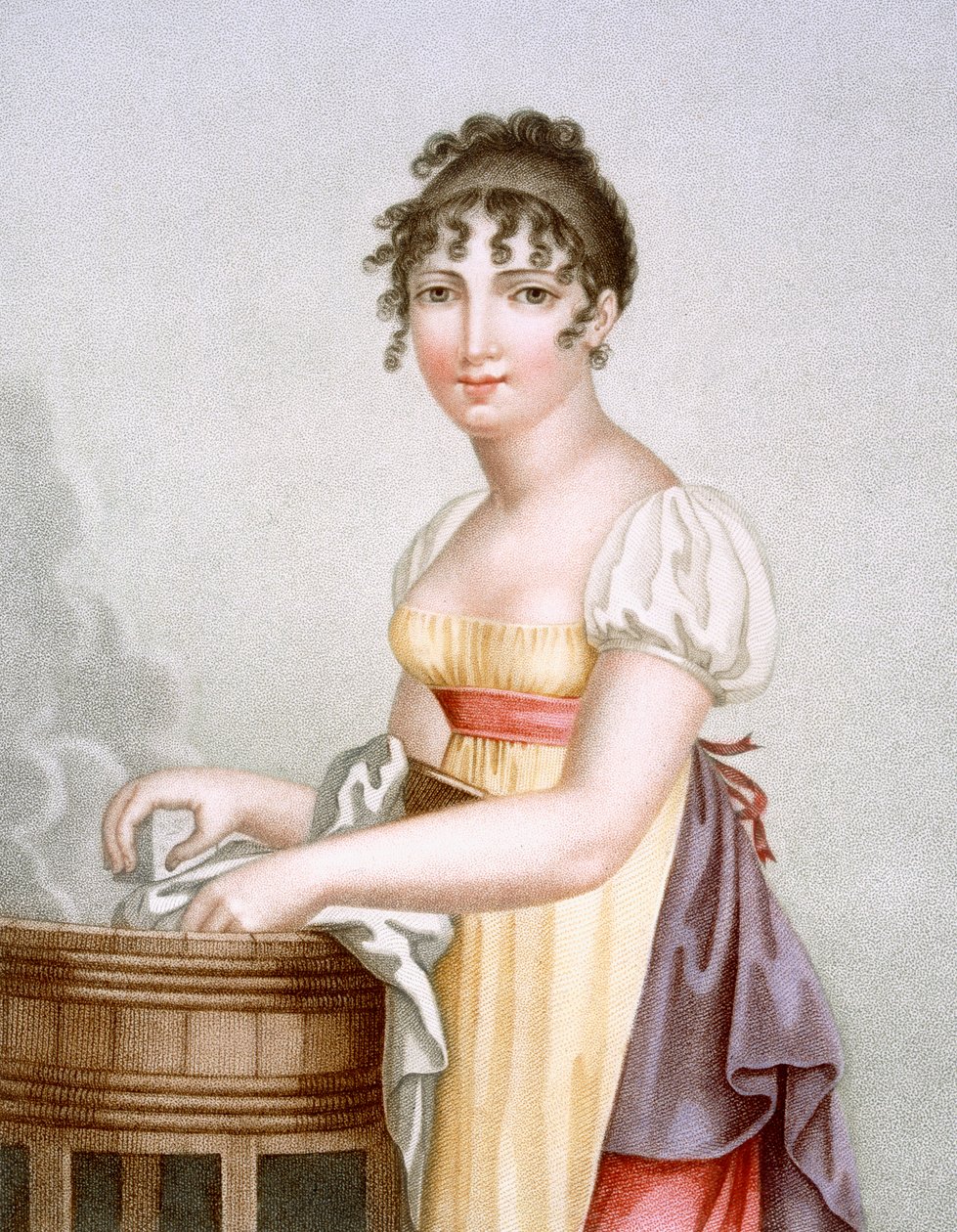 Die Wäscherin, graviert von Augrand, ca. 1816 von Madame G. Busset Dubruste