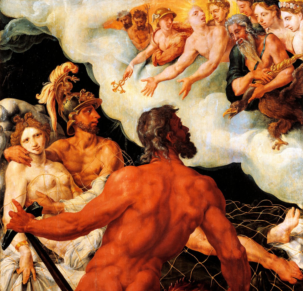Mars und Venus in Vulcans Netz gefangen von Maerten van Heemskerck