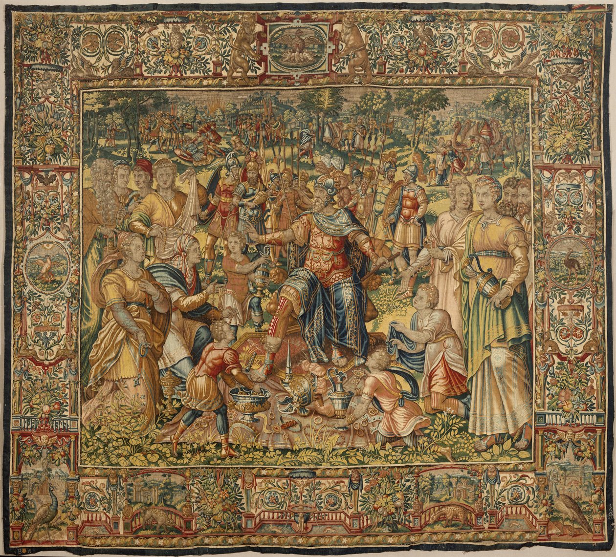 Geschichte von Gideon, Ende 16. Jahrhundert (Seide und Wolle) von Maerten van Heemskerck