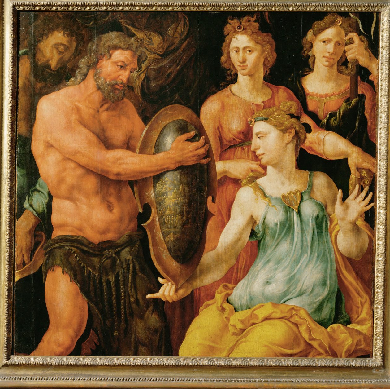 Vulkan überreicht Thetis den Schild für Achilles von Maerten van Heemskerck