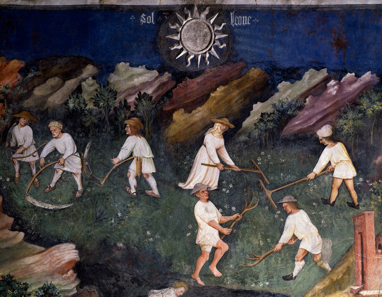 Heuernte (Detail) aus dem Monat Juli, Zyklus der Monate von Maestro (attr. to) Venceslao