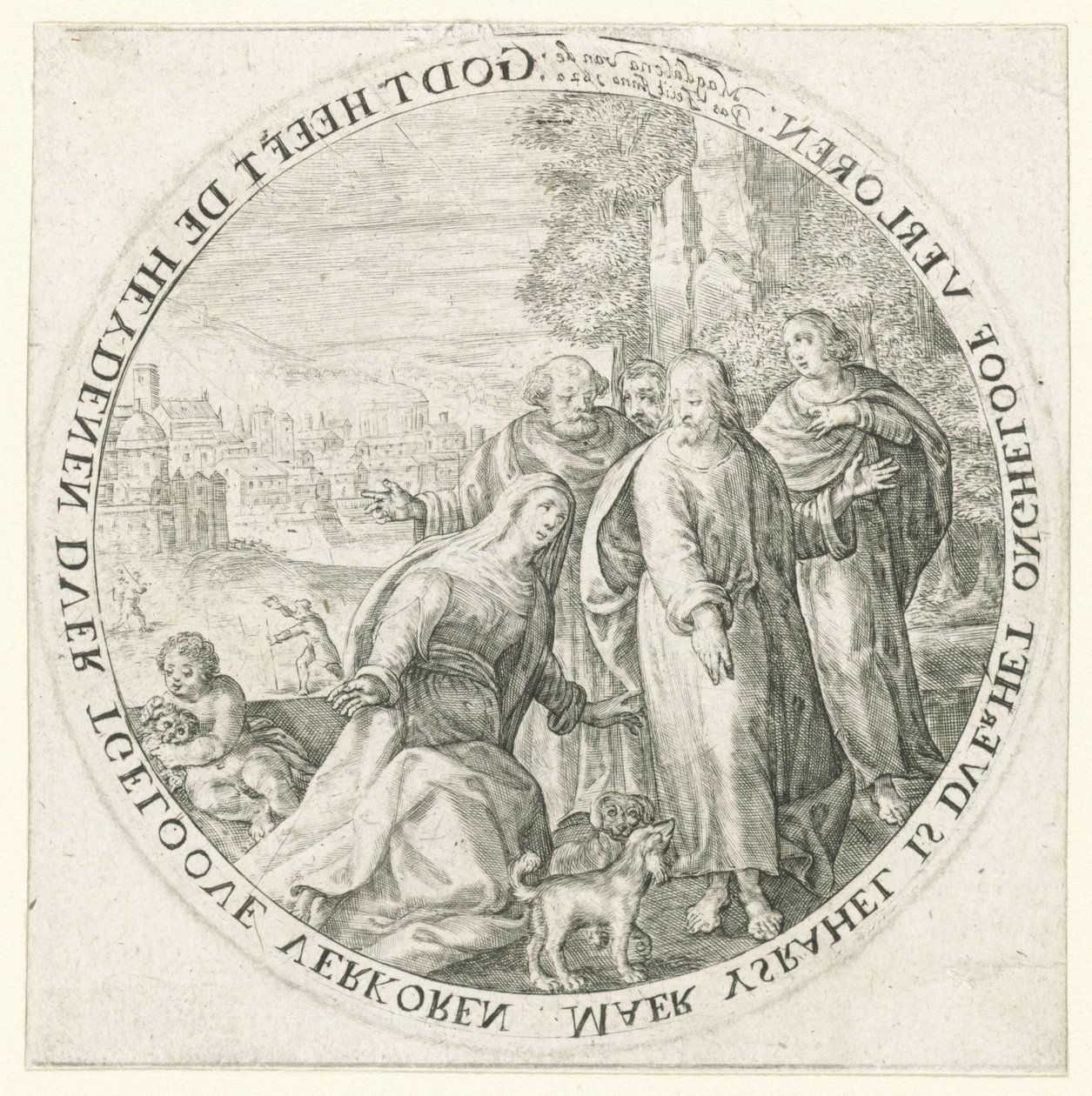 Christus und die kanaanäische Frau von Magdalena van de Passe