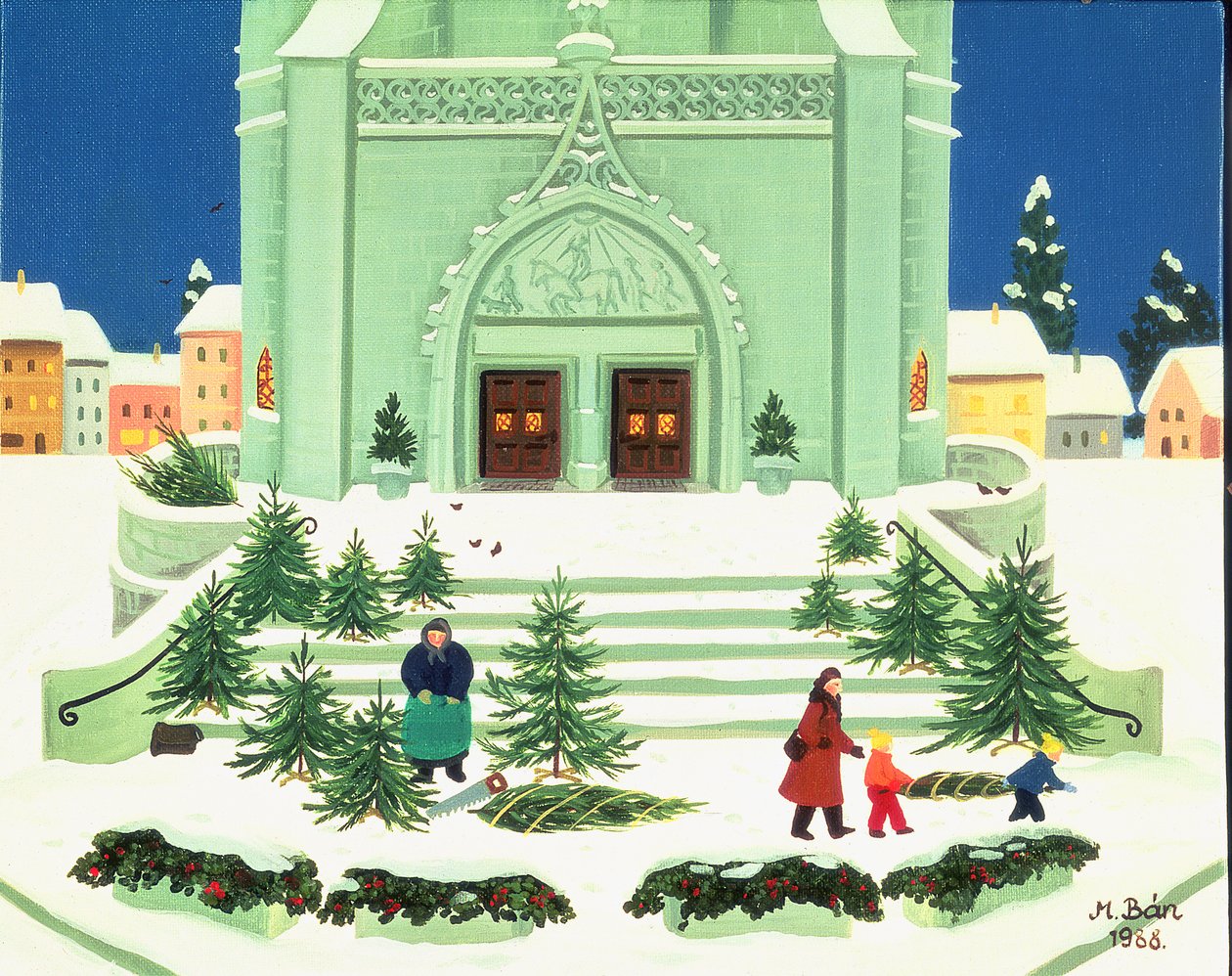 Weihnachtsbaumverkauf, 1988 von Magdolna Ban