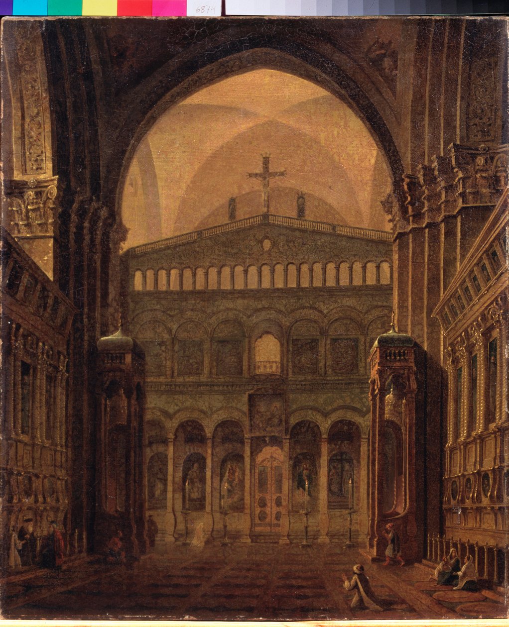 Innenraum des Tempels in Jerusalem von Maksim Nikiforovich Vorobiev