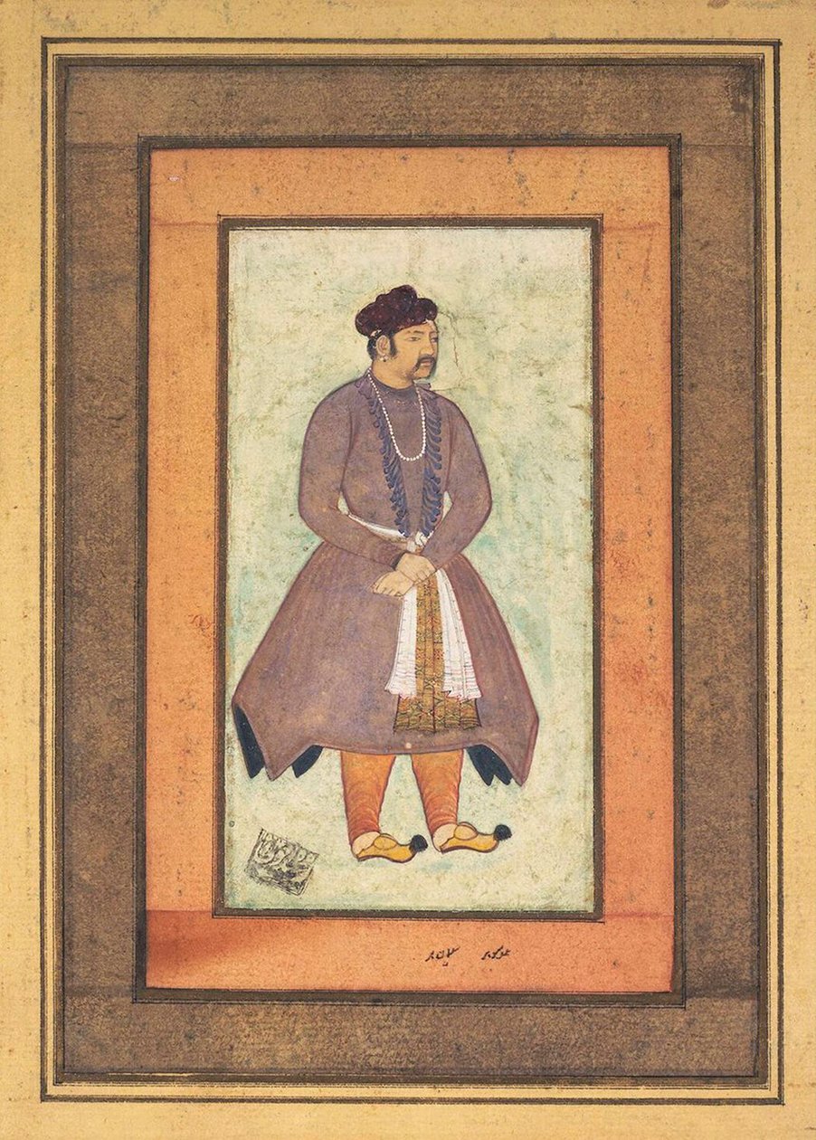 Porträt von Akbar dem Großen 1542-1605, Mogul-Kaiser, zweite Hälfte des 16. Jahrhunderts von Manohar