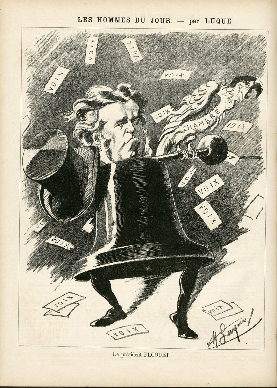 Illustration von Manuel Luque (1854-1919) für das Titelblatt von La Caricature (1880) von Manuel Luque
