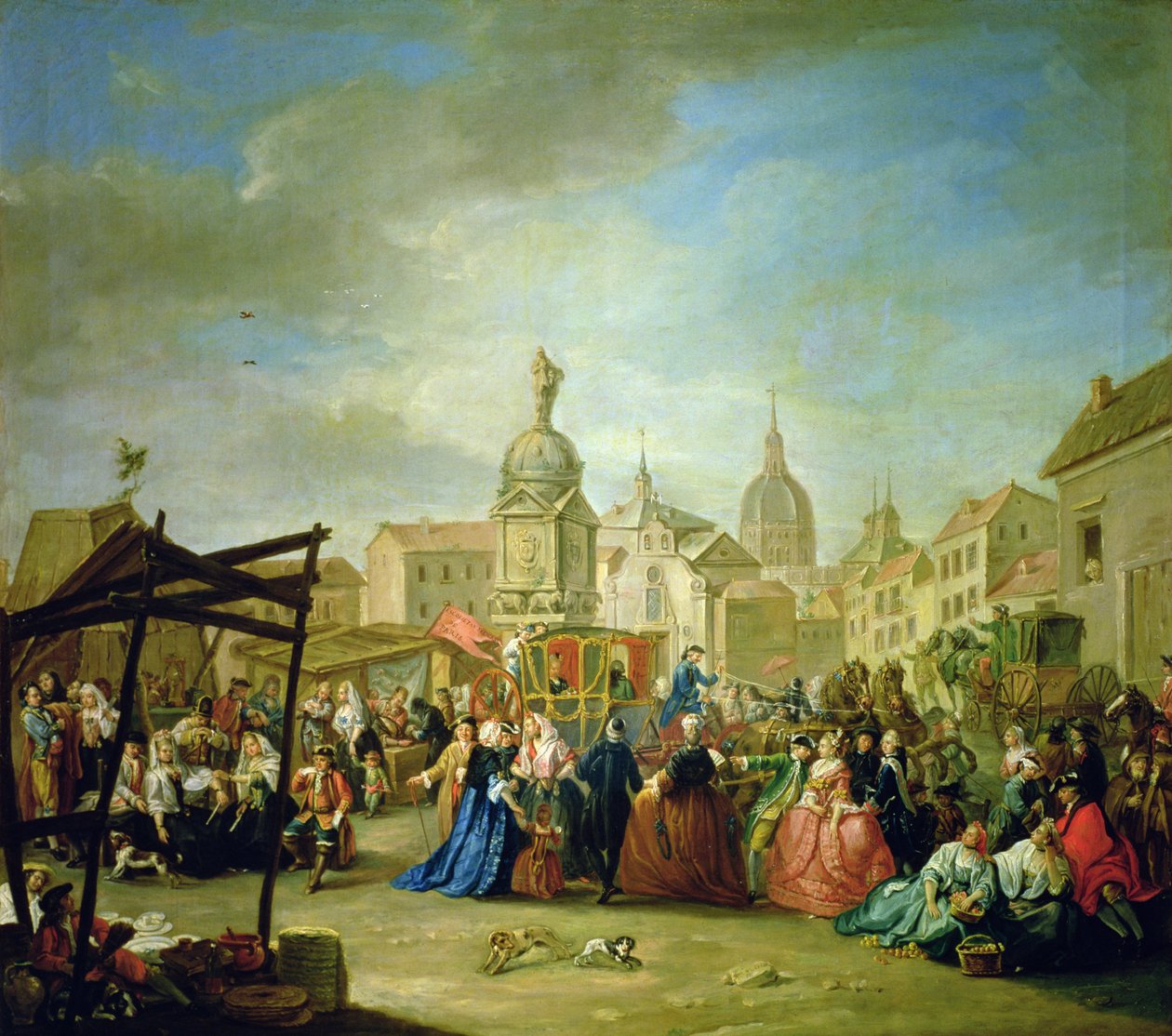 Die Messe von Madrid auf der Plaza de la Cebeda von Manuel de la Cruz y Cano