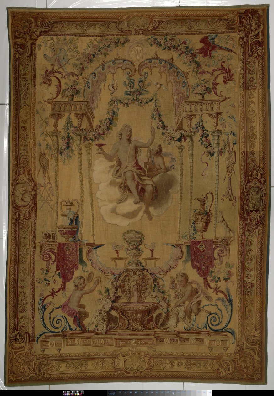 Wandteppich mit Bacchus als Personifikation des Herbstes von Manufacture Royale des Gobelins