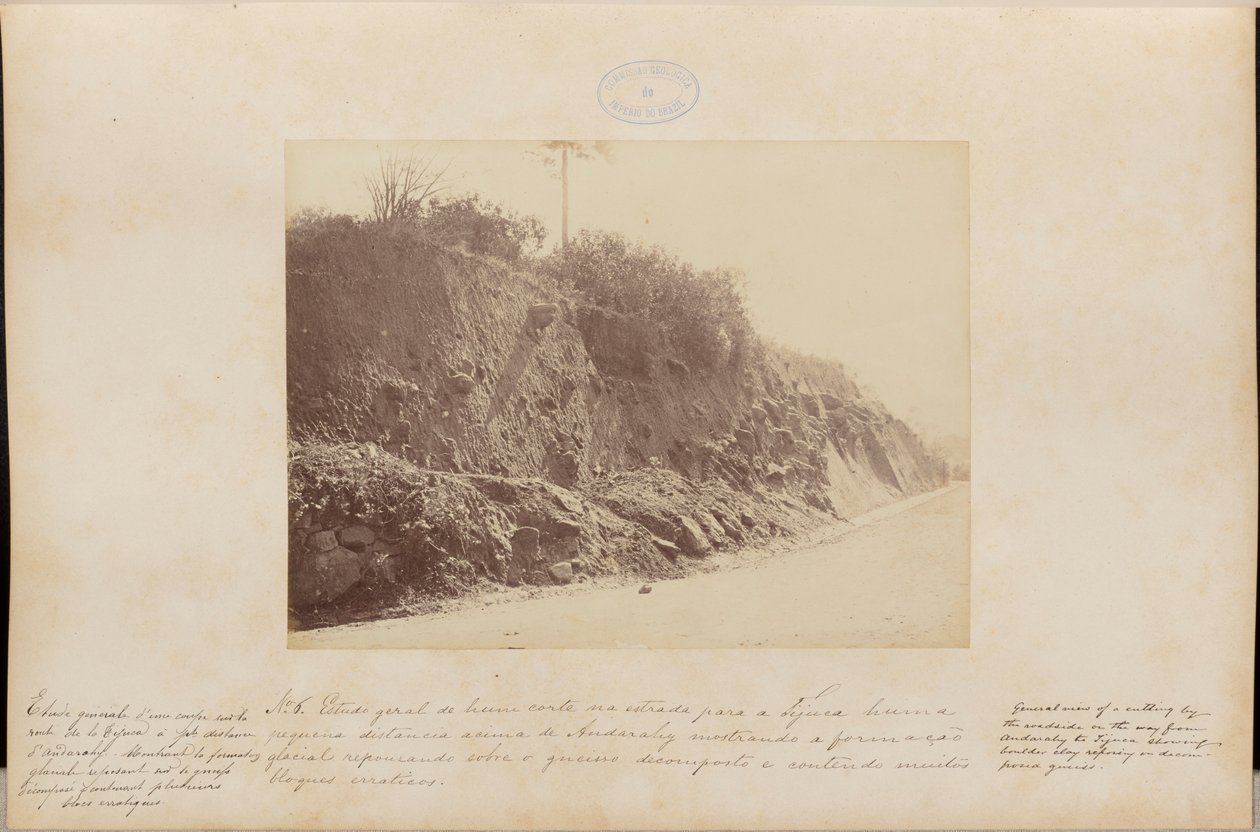 Allgemeine Studie eines Schnitts auf der Straße nach Tijuca, eine kleine Entfernung oberhalb von Andarahy von Marc Ferrez